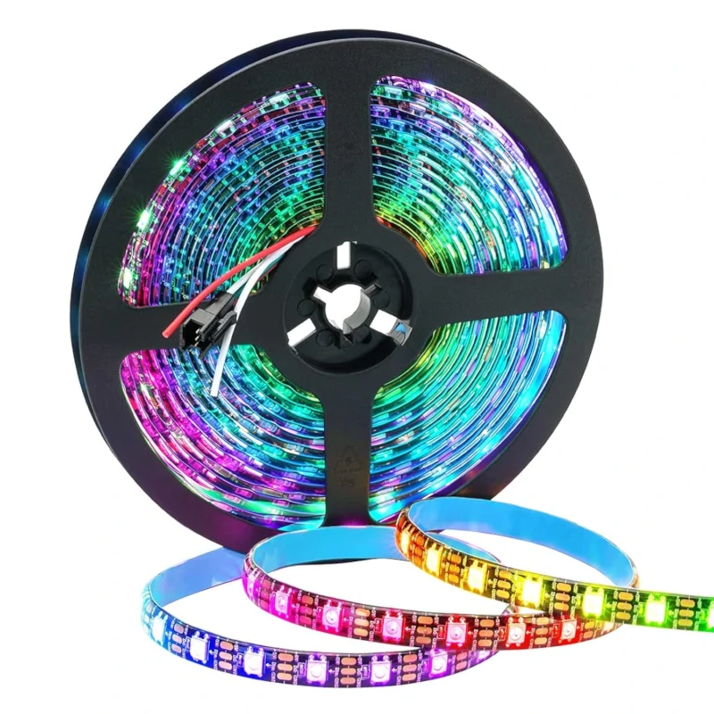 Programmable WS2812B 60 LEDs per Metre IP65 Black LED Strip - Image 4