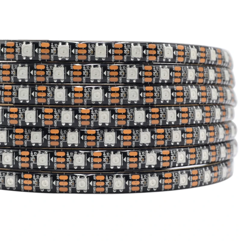 Programmable WS2812B 60 LEDs per Metre IP65 Black LED Strip - Image 5