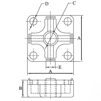 BRAC-40S-4040-BASE-M8-dimensions