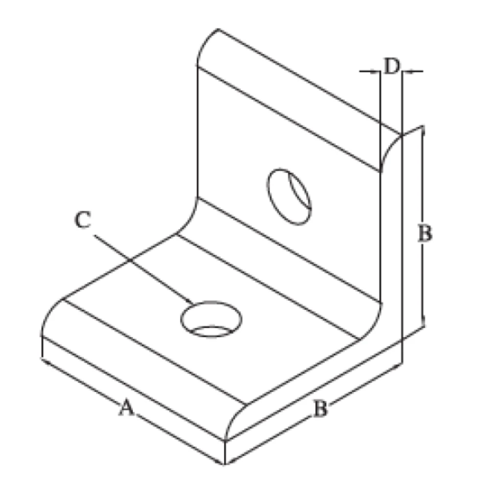 2 Hole Corner Bracket - 40 Series - Image 3