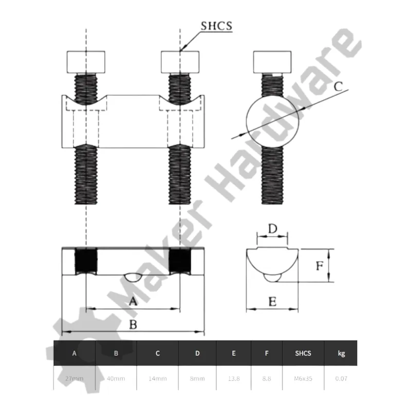 End Fastener Type B - 40 Series - Image 4