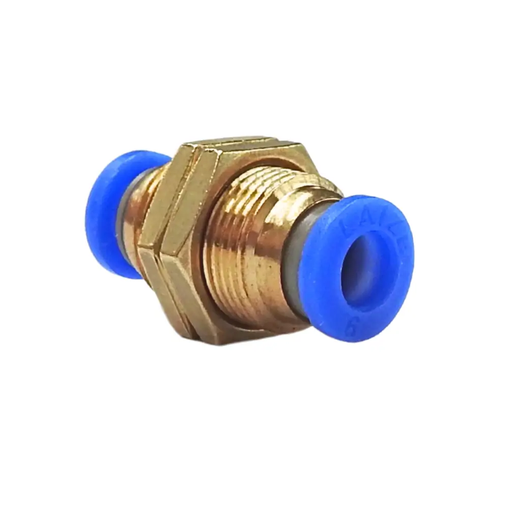 Pneumatic Push In Air Fittings- Bulk head union straight