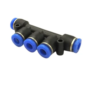 Pneumatic quick-connect coupling - 5 way