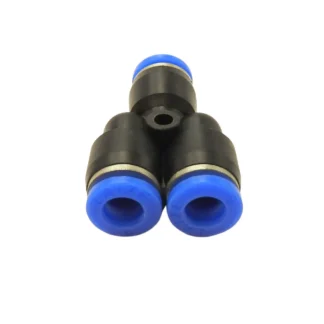 Pneumatic push fit Y Connector