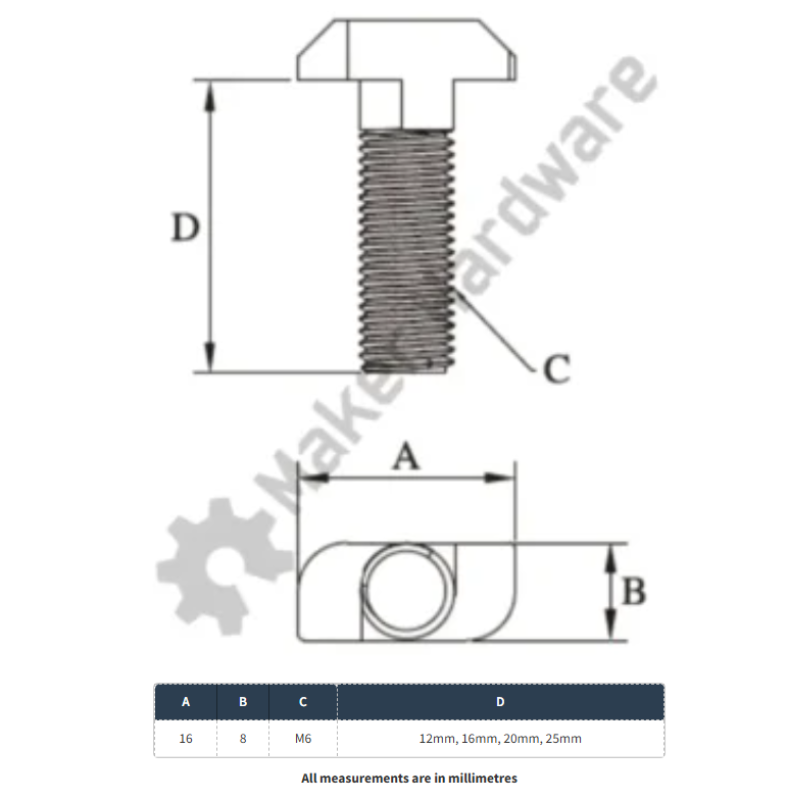 Drop-In T-Bolt - 30 Series M6, 10 Pack - Image 7