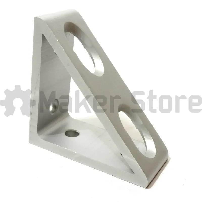 90 degree 4 Hole Gusset Bracket - 30 Series, M6 - Image 3