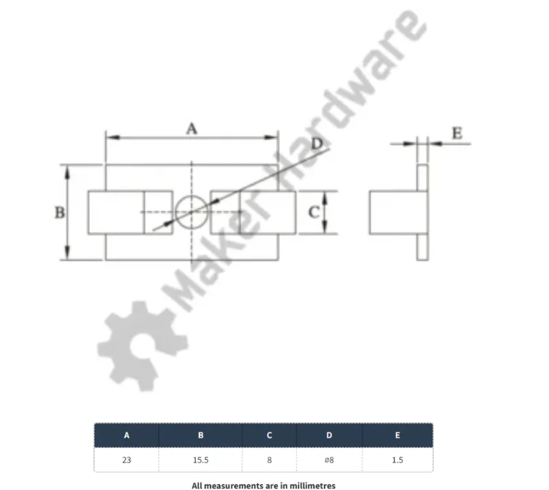End Fastener - 30 Series, M8 - Image 4