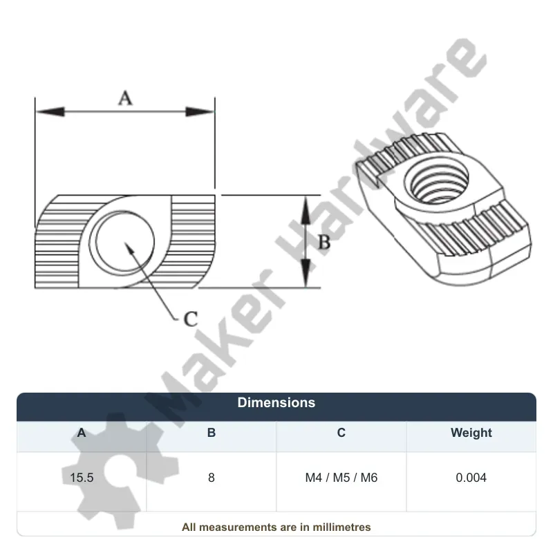Drop-In T-Nut - 30 Series, 10 Pack - Image 5