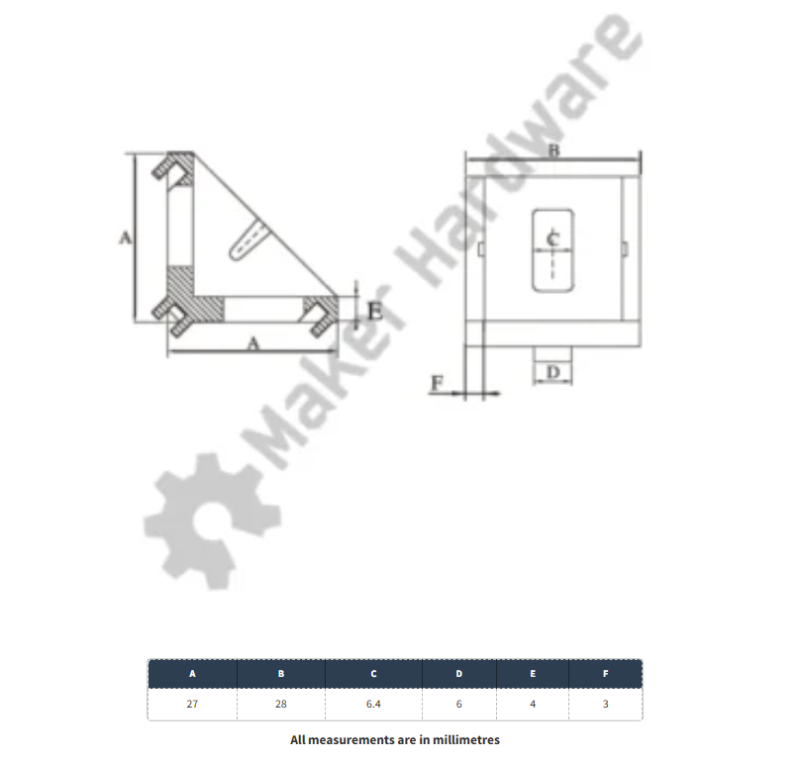 2 Hole Panel Mount Bracket - 30 Series, M6 - Image 3