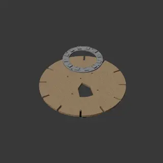 LED rings mounted on laser-cut plate