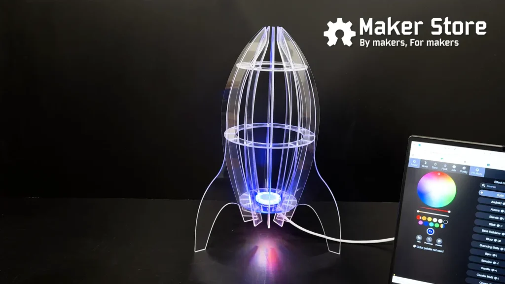 DIY WLED Rocket Lamp finished build